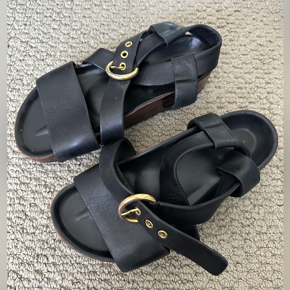 Celine Leather Sandals - size 38